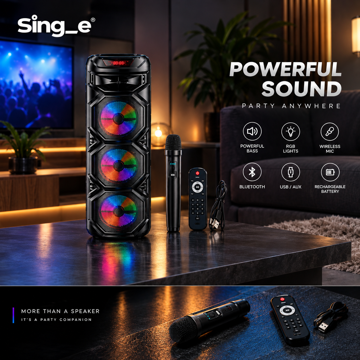 اسپیکر   بلوتوثی zqs 8301